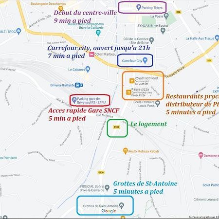 Logement A Brive Avec Terrasse Et Climatisation - Pres De La Gare Et Du Centre-Ville - Wifi Et Stationnement Gratuit Exterior photo